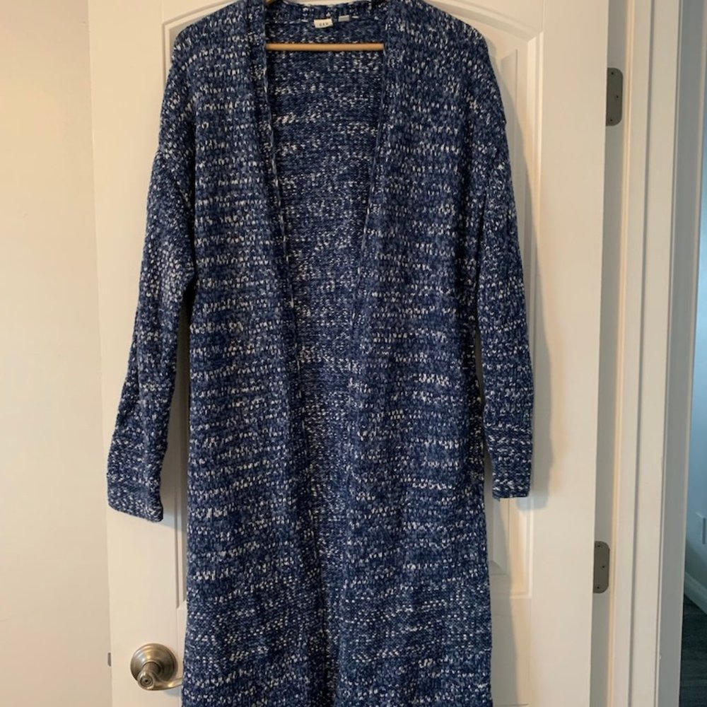 GAP Sweater Coat in Space Dyed Blues